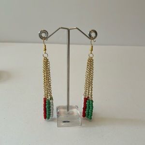 Drop earrings. Holiday fashion jewelry